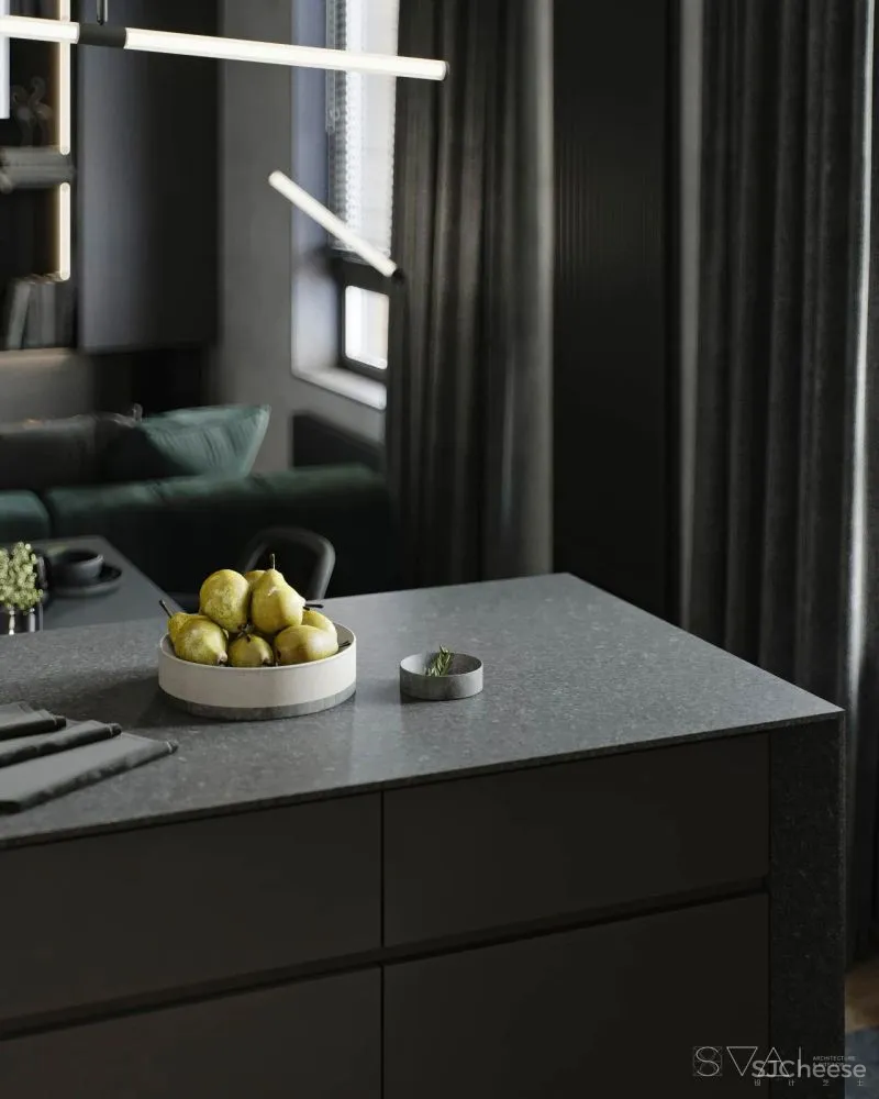 90㎡黑色沉稳，豪宅范儿十足