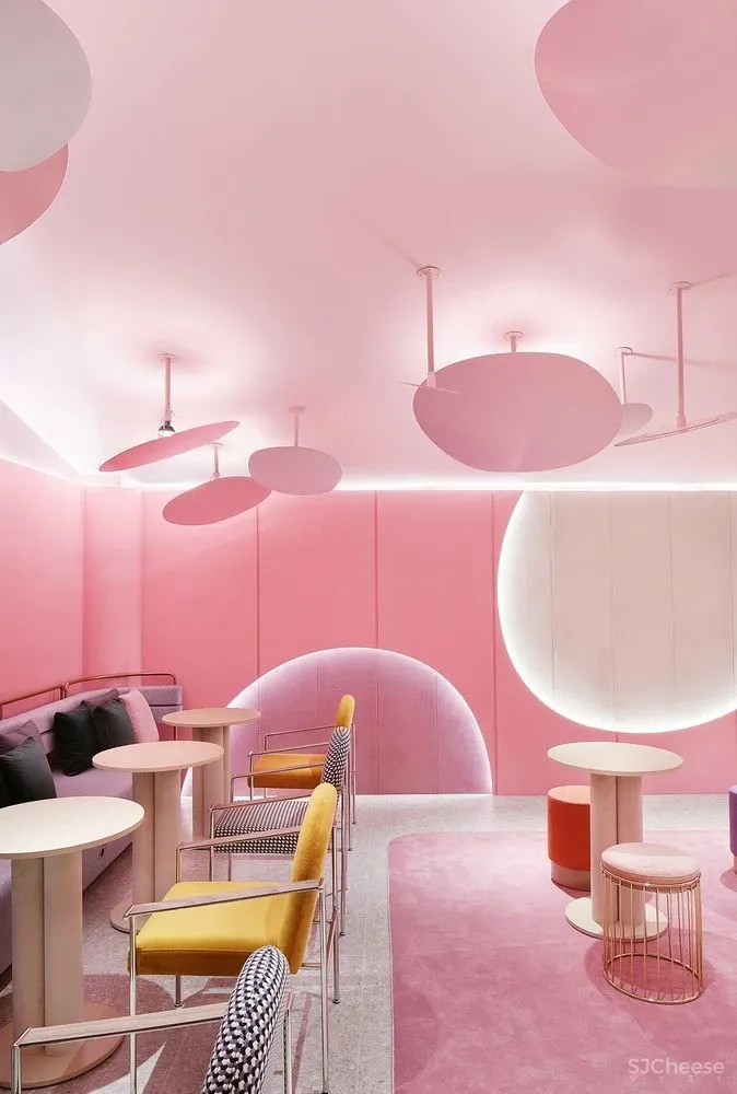 浪漫有趣，轻奢粉色系商业空间