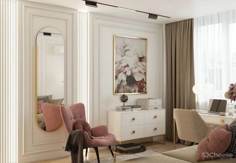 120m²私宅设计，黄铜与轻奢的邂逅