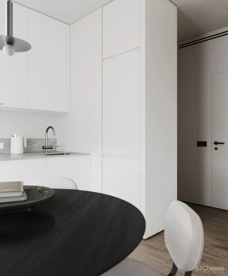 40㎡ 小公寓，客厅加个帘子做隔墙，一房能变两房用