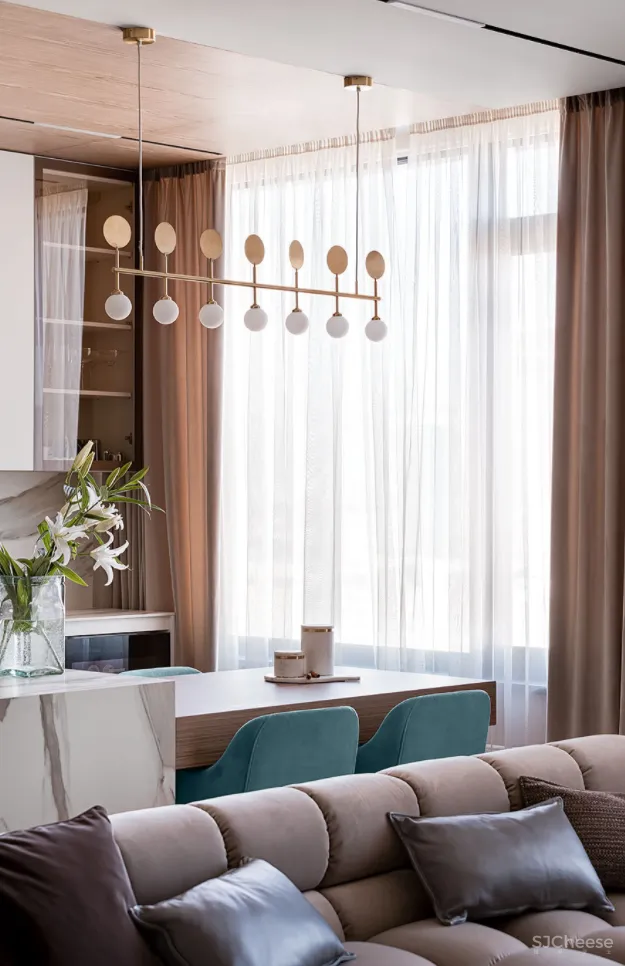 将并不算宽敞的公共区域塞的满满当当,没想到还如此好看!