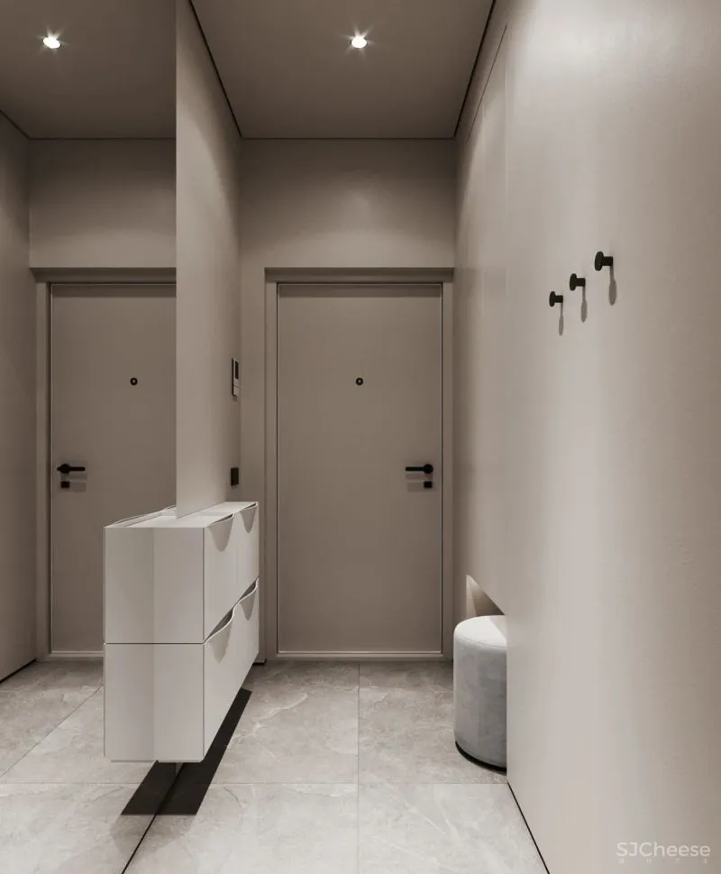 40㎡ 小公寓，客厅加个帘子做隔墙，一房能变两房用