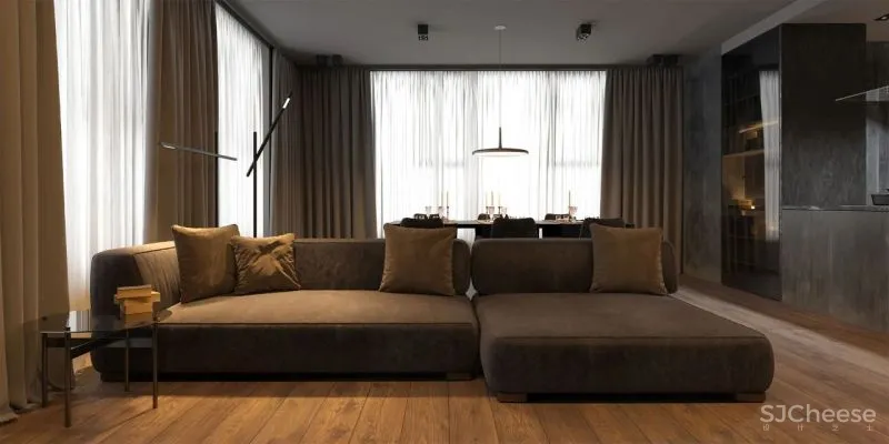 161㎡现代优雅,暗黑魅力