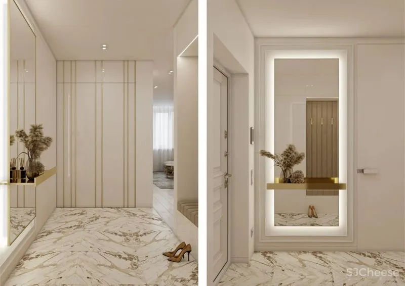 120m²私宅设计，黄铜与轻奢的邂逅