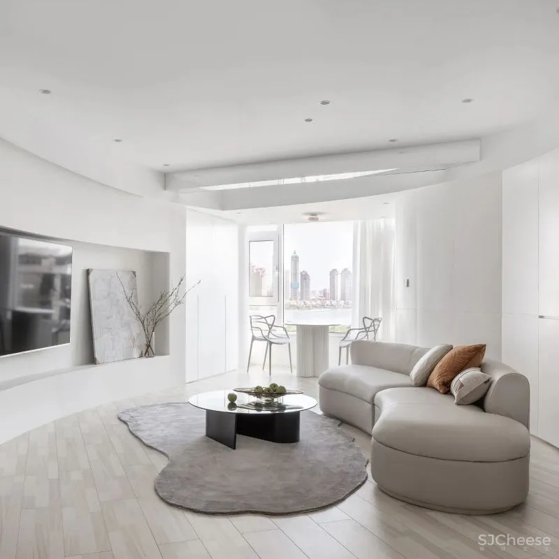 两道弧线串联起来的家，重新定义功能 理居设计