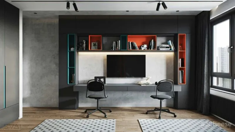 90㎡黑色沉稳，豪宅范儿十足