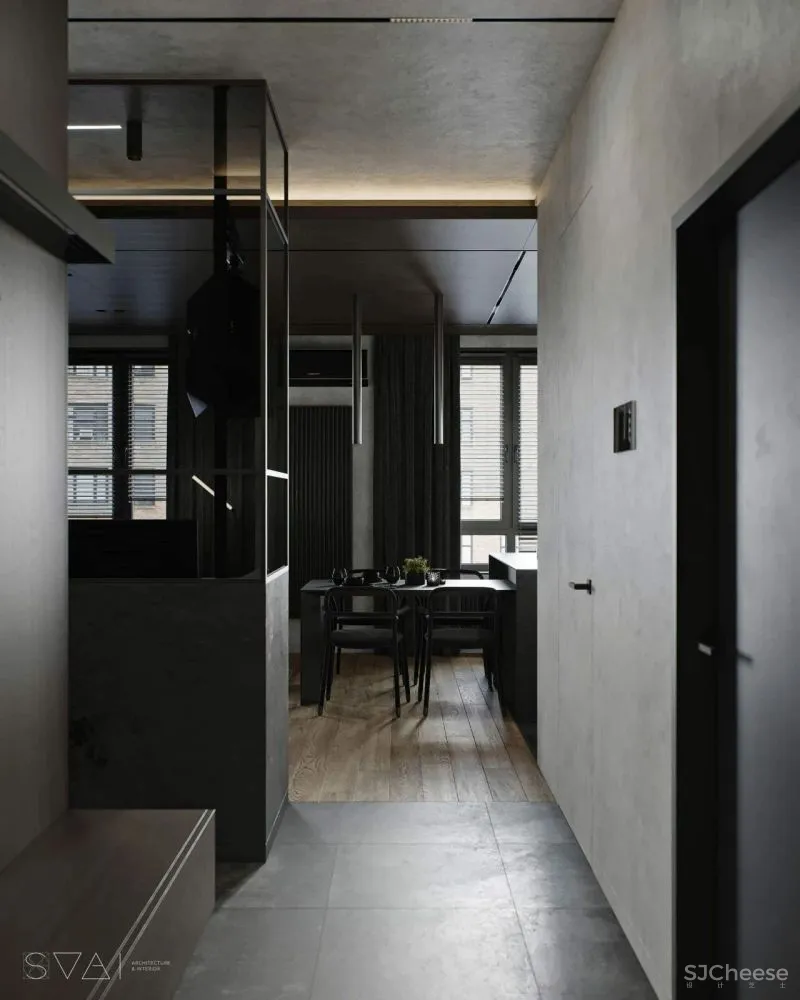 90㎡黑色沉稳，豪宅范儿十足