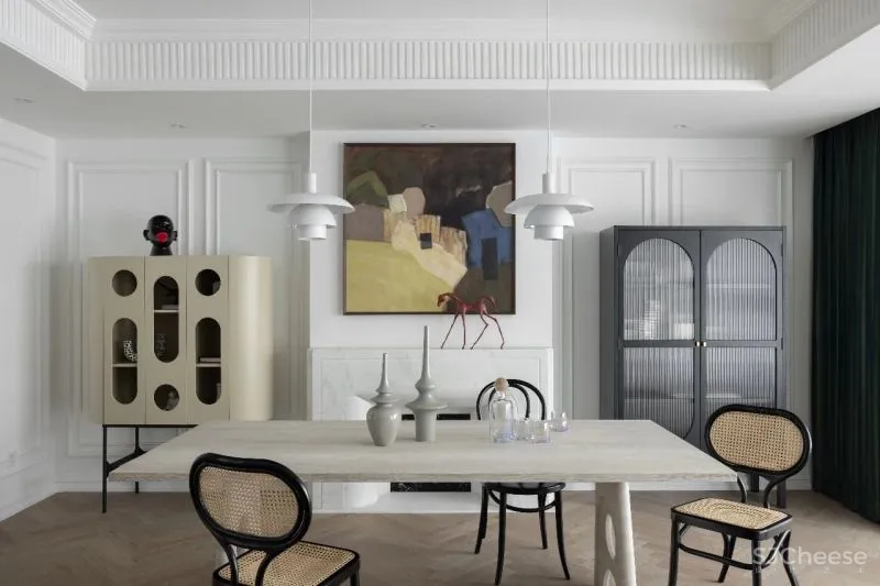 去浓郁、去奢华的140㎡随性法式复古风,艺术极了!