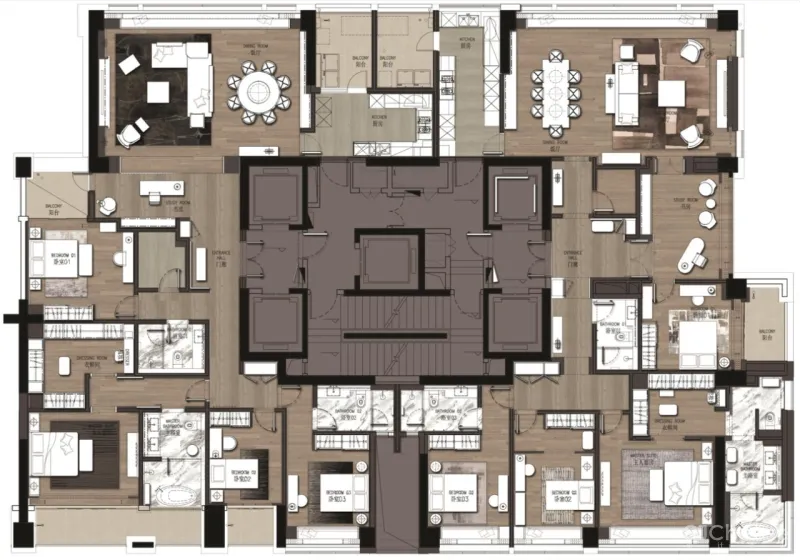 AN AURA 深圳中心 · 天元 330m² 大平层超级豪宅,顶层艺术!