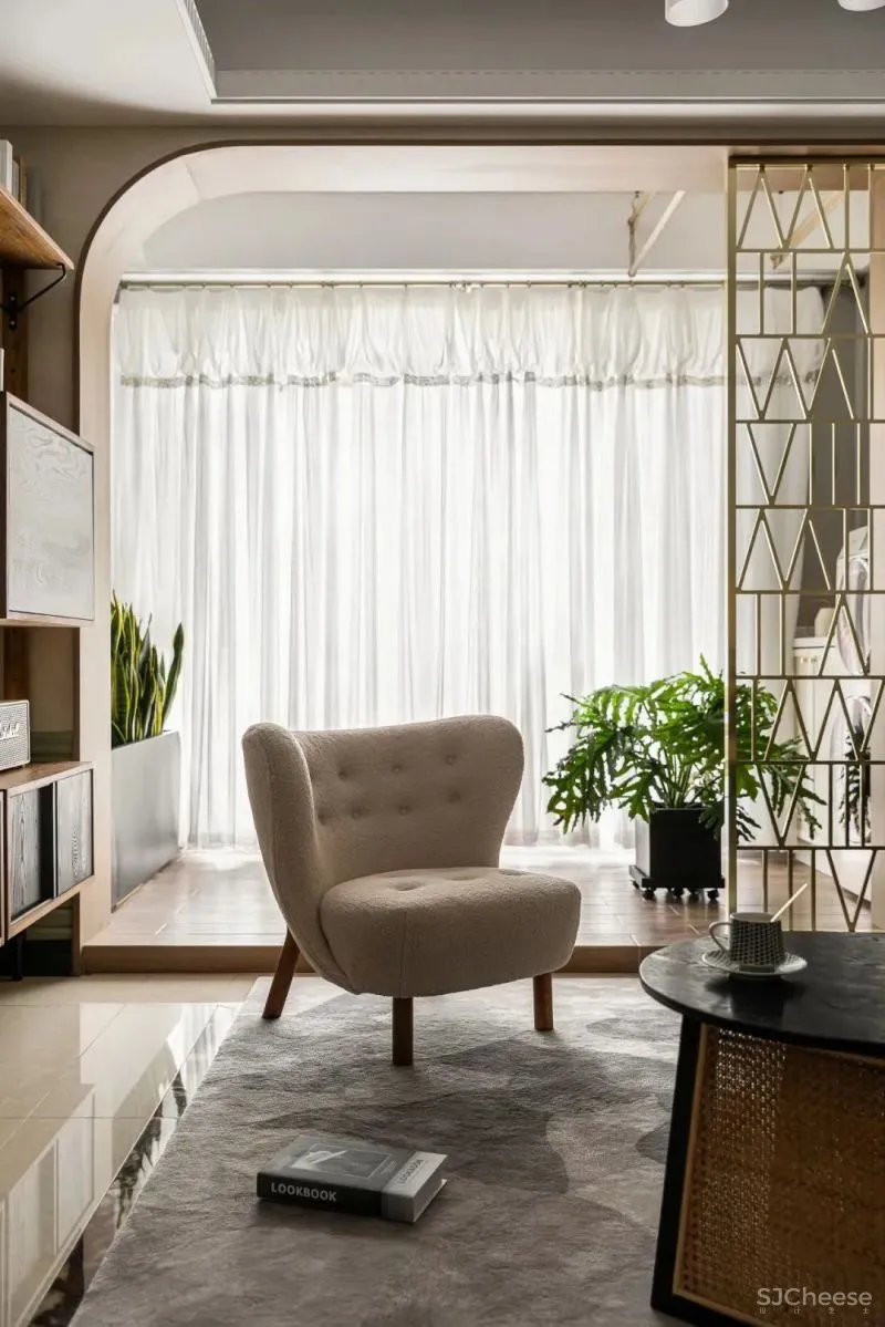 90㎡复古混搭浪漫精致室内设计