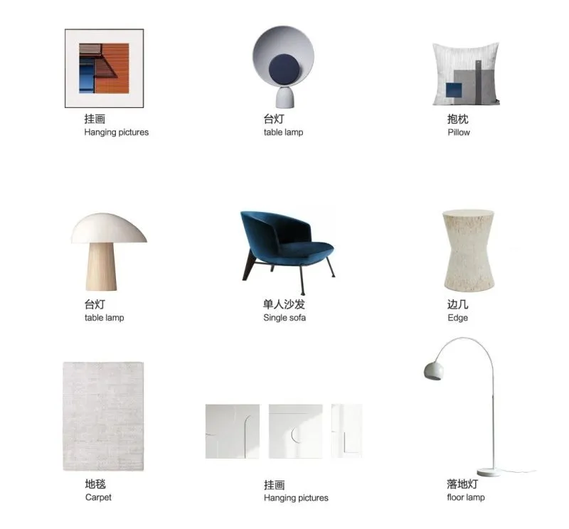 皇家蓝与爱马仕橙,极简空间的时尚活力感 宏福樘设计