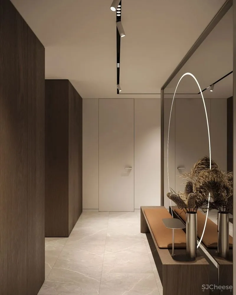 156㎡深棕极简美学,轻奢的气质体现