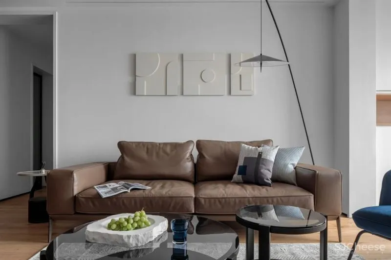 皇家蓝与爱马仕橙,极简空间的时尚活力感 宏福樘设计