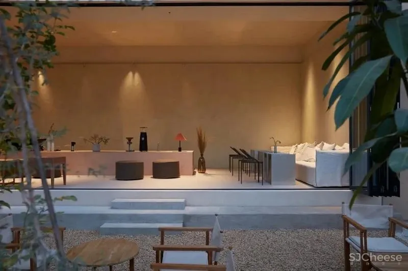 粉红色的石膏柜台,清新自然,现代感与田园风格完美融合