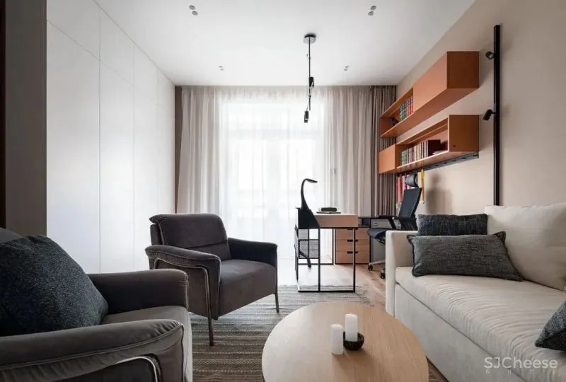 现代风二居室,墙面这样做储物好看又实用