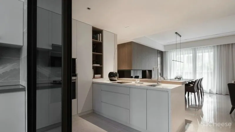 180㎡简约大平层，温和质感的湖畔住宅 南筑设计