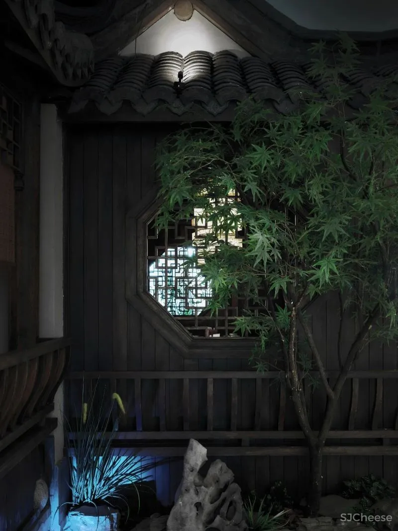 借鉴江南院落概念,引入徽派建筑意境