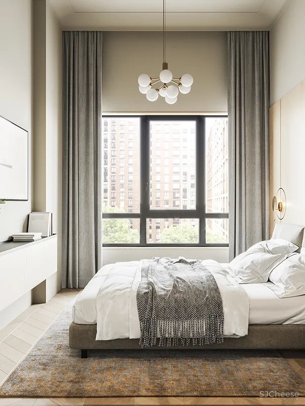 90㎡ 两室一厅,拱形元素的时尚应用,清爽又个性!