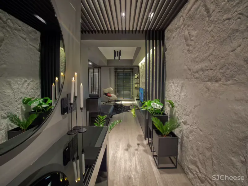 这是一个大胆的设计,因为热爱大自然,就将岩石直接搬回家?!