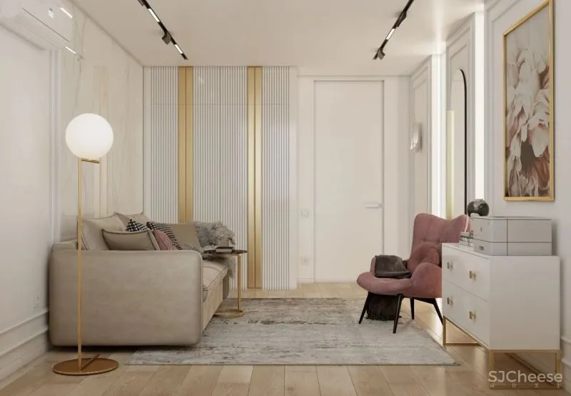 120m²私宅设计，黄铜与轻奢的邂逅