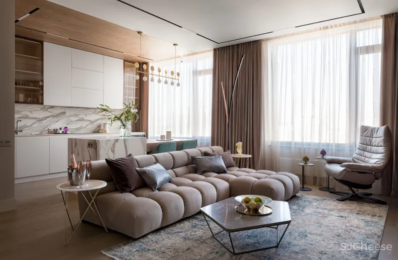 将并不算宽敞的公共区域塞的满满当当,没想到还如此好看!