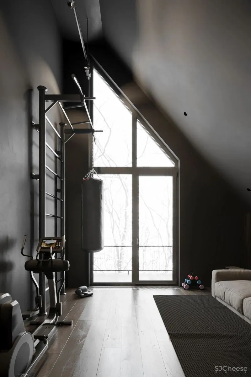 高级灰复式公寓,混凝土这么用简单又大气