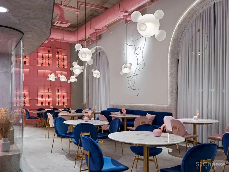 Lenz Architects 159㎡ 粉色餐厅设计