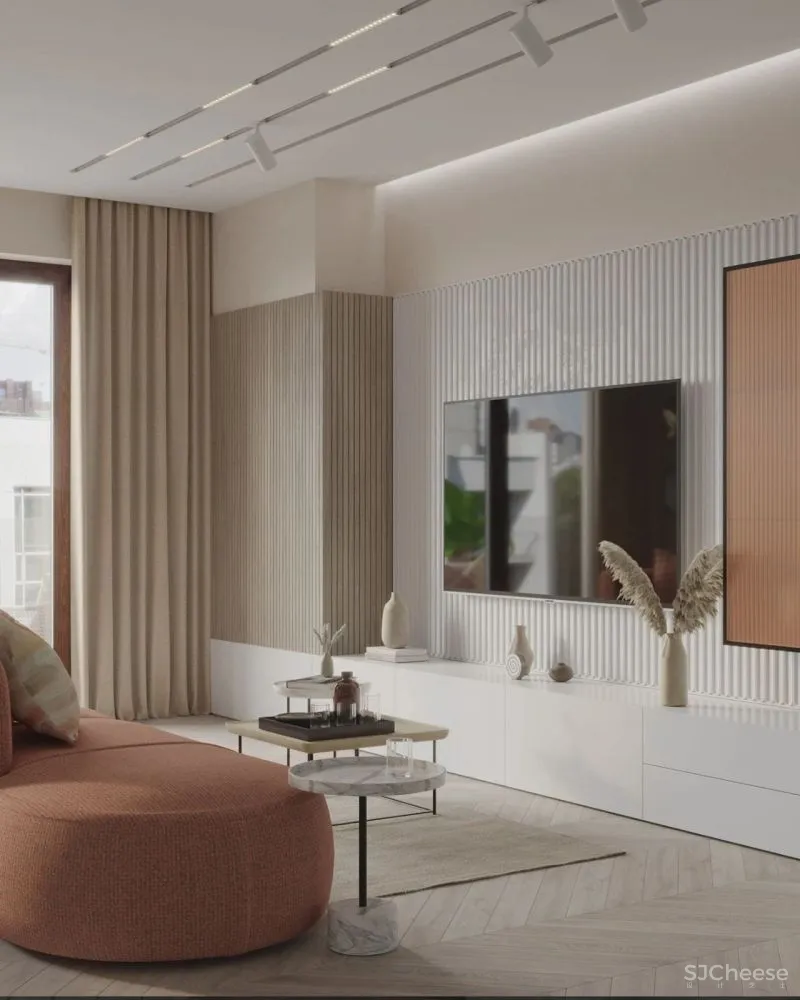 粉色 亚麻色,藏在公寓里的温润细腻!