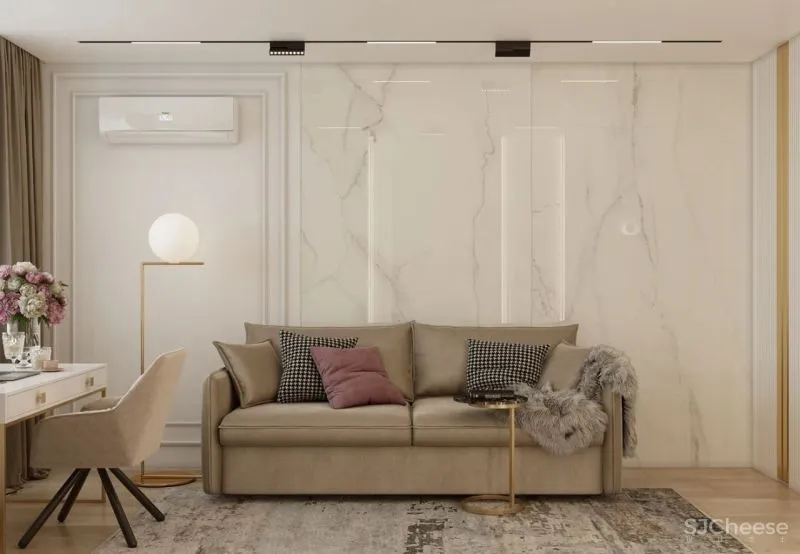 120m²私宅设计，黄铜与轻奢的邂逅