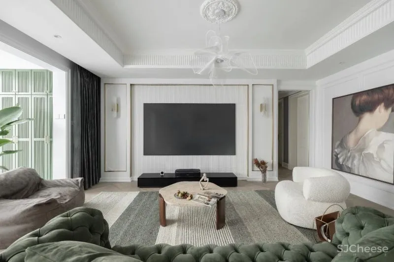 去浓郁、去奢华的140㎡随性法式复古风,艺术极了!