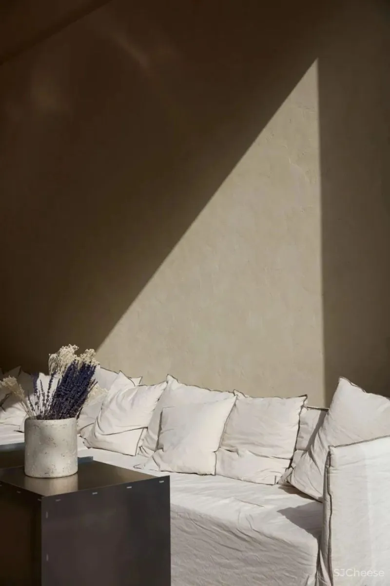 粉红色的石膏柜台,清新自然,现代感与田园风格完美融合