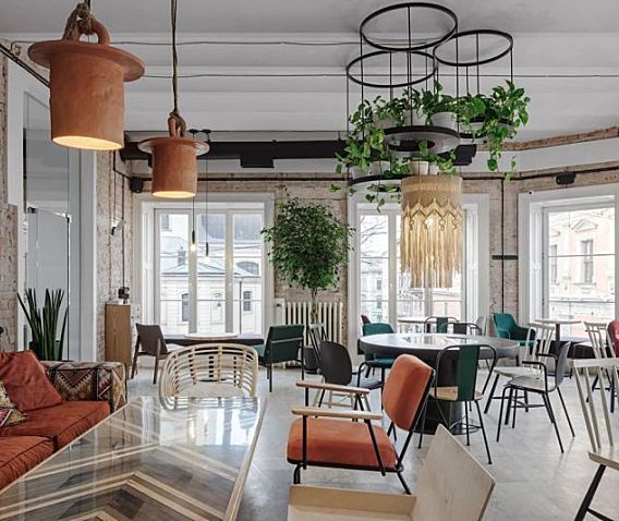 IRA LYSIUK 90㎡咖啡厅设计，现代与历史的交织