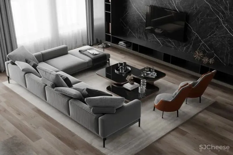 180㎡撞色高级灰住宅，质感十足!