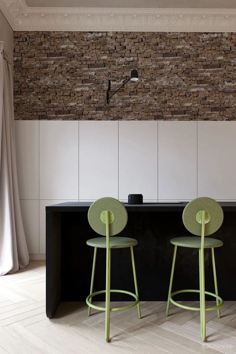 三个拱形门通往三个天地,一张双人床斜放在客厅!