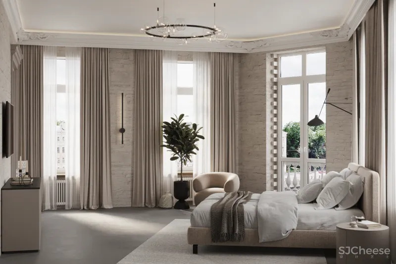 优雅大平层,轻奢有度的欧式风情!
