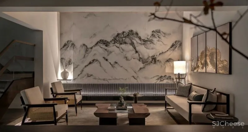 【壹新设计新作】376㎡现代中式别墅样板间——禅语•共鸣！