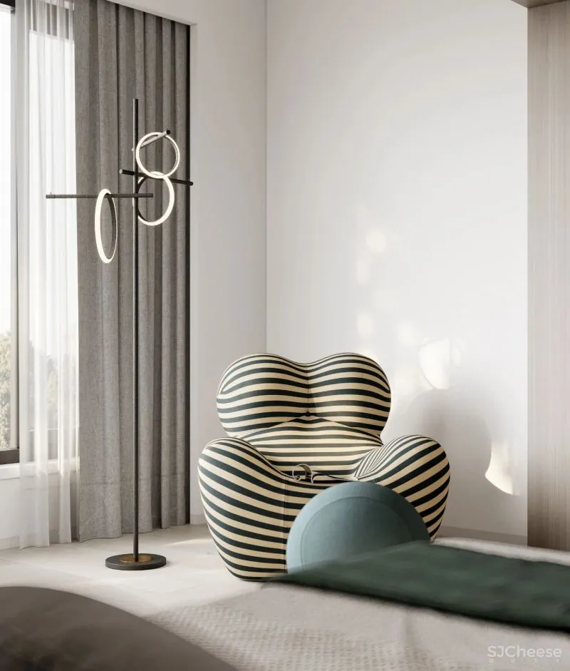 茧界设计:暖色调的油画美墅,尽显极简平衡之美!