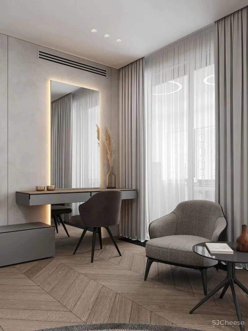 190㎡三居室，拥有阳光大露台，宁静简练！