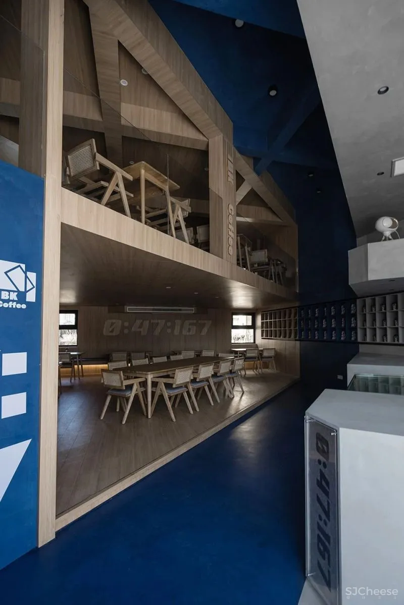 新作 立方体的重构 理想之蓝咖啡，青岛 开尺设计事务所