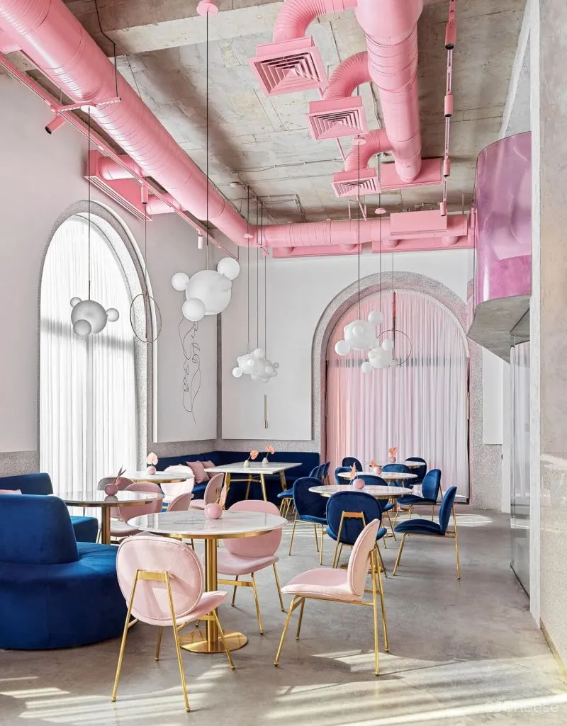 Lenz Architects 159㎡ 粉色餐厅设计