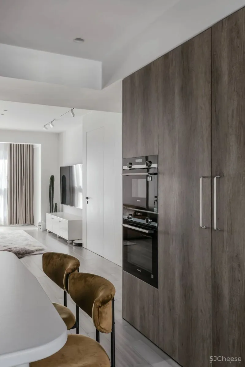 豆绿浅粉 蜂蜜色,折衷主义现代格调 禄本设计