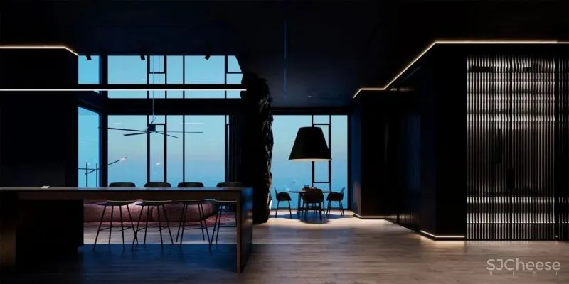 161㎡现代优雅,暗黑魅力