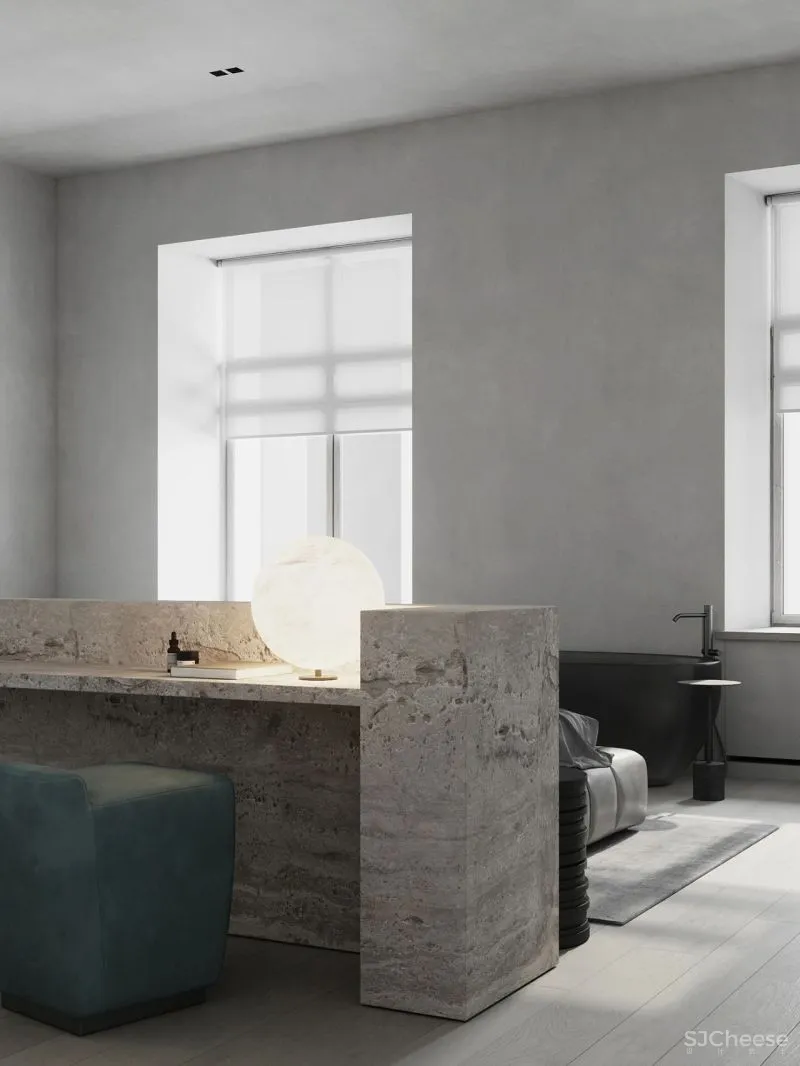 高级灰公寓,卧室这样布局太有个性!