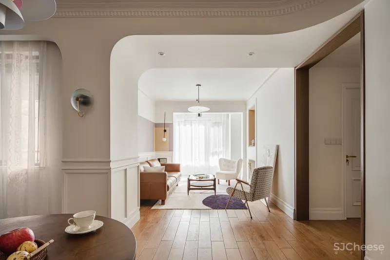 研究生小姐姐的91㎡一人居,两室改一室,换来通透客餐厅!奶油色太温柔!