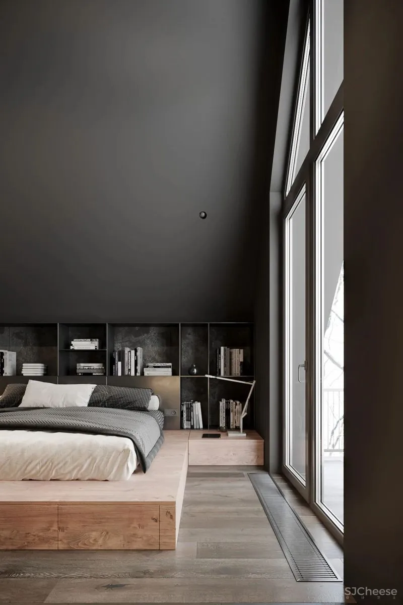 高级灰复式公寓,混凝土这么用简单又大气