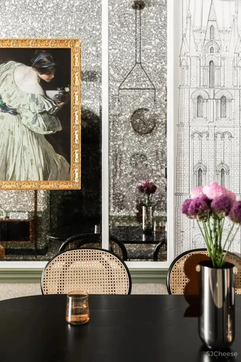 90㎡复古混搭浪漫精致室内设计