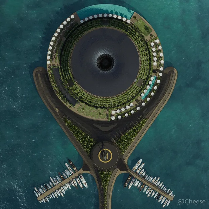 能在海上转动的五星级酒店,这概念设计超乎想象!