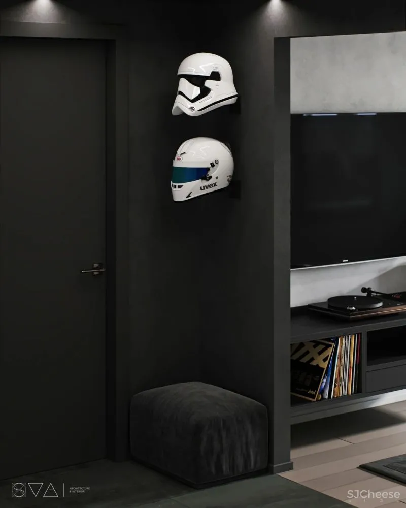 90㎡黑色沉稳，豪宅范儿十足