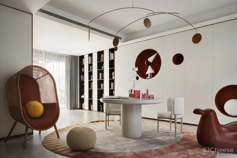 LESTYLE 乐尚设计:254㎡艺术住宅,家的鎏金光影!