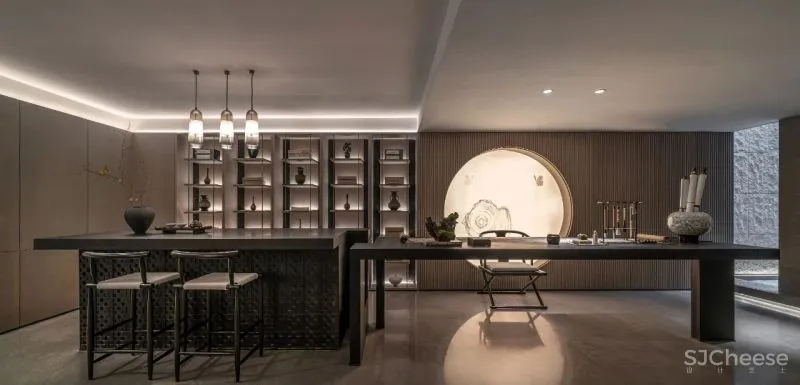 【壹新设计新作】376㎡现代中式别墅样板间——禅语•共鸣！